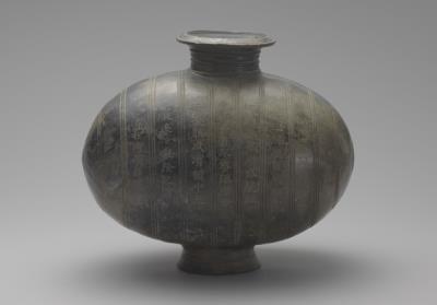 图片[3]-Cocoon-shaped black pottery jar, Western Han dynasty (206 B.C.E.- 8 C.E.)-China Archive